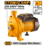 INGCO CPM37068 1/2HP 370W 1″ مضخة مياه توربين ملف تحاس Centrifugal Water Pump