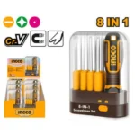 INGCO AKISD0901 8in1 طقم مفكات رؤوس تبديل Interchangeable Screwdriver Set