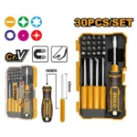 INGCO AKISD3001 30Pcs طقم مفكات مع 6 انواع رؤوس تبديل Interchangeable Screwdriver Bits Set