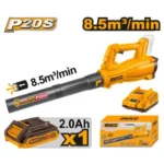 INGCO CABLI203235 20V 1Batt 2A+Char بلور حدائق كبير نفخ بطارية Cordless Garden Blower