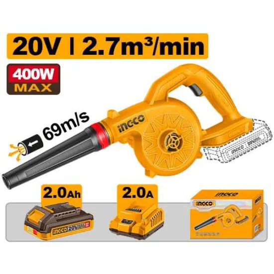 INGCO-CABLI20781-20V-1BATT-2AHCHAR-بلور-بطارية-Cordless-Blower.webp INGCO CABLI20781 20V 1BATT 2AH+CHAR بلور بطارية Cordless Blower - Image 1