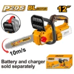 INGCO CGSLI20126 20V 12″ BL منشار حطب بطارية فدار Cordless chain saw Bare Tool