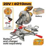 INGCO CMSLI2021 20V (210X25.4)MM منشار ديسك خشب بطارية صناعي فدار industrial-grade Cordless Miter Saw (Bare Tool )