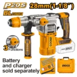 INGCO CRHLI20288 28MM BL كومبرسور تكسير بطارية فدار Brushless Cordless Rotary Hammer Industrial (Bare Tool)