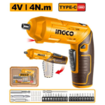 INGCO CSDLI04425 4V 24PCS USB TYPE-C 1/4″ مفك بطارية مسكة متحركة مع اكسسوار Cordless Screwdriver