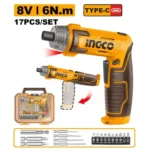 INGCO CSDLI08025 8 V مفك بطارية مسكة متحركة اكسسوار Cordless screwdriver