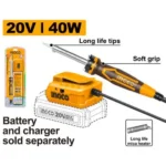 INGCO CSILI2001 20V 40W كاوي بطارية فدار Cordless soldering iron ( Bare Tool )