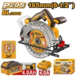 INGCO CSLI16523 20V 1Batt + Char 165mm منشار صدر بطارية صناعي CORDLESS CIRCULAR SAW