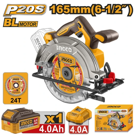 INGCO-CSLI16523-20V-1Batt-Char-165mm-منشار-صدر-بطارية-صناعي-CORDLESS-CIRCULAR-SAW.webp INGCO CSLI16523 20V 1Batt + Char 165mm منشار صدر بطارية صناعي CORDLESS CIRCULAR SAW - Image 1