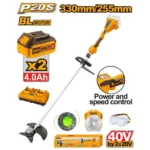 INGCO CSTLI200285 40V 4PCS ACC. 2BATT 4A+CHAR BL حشاشة على البطارية Cordless String Trimmer and Brushless Cutter