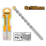 INGCO DBM2110610 6x100mm ريشة باطون و غرانيت صناعية MASONRY DRILL BIT
