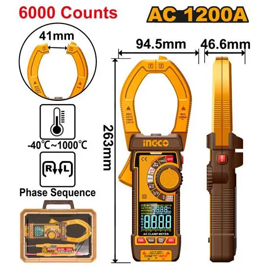 INGCO-DCM610001-AC-1200A-6000-Counts-كلامبميتر-ديجيتال-راس-عريض-Digital-AC-clamp-meter.webp INGCO DCM610001 AC 1200A 6000 Counts كلامبميتر ديجيتال راس عريض Digital AC clamp meter - Image 1