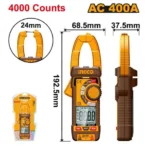 INGCO DCM62001 AC 400A 4000 Counts كلامبميتر ديجيتال صناعية Digital Clamp Meter Multimeter Multi Tester