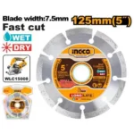 INGCO DMD011254 125MM (BW 7.5MM) SEG W/D ديسك غرانيت Dry Diamond Disc Wet/Dry