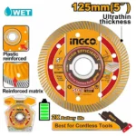 INGCO DMD051251 125mm (bw 10mm) Turbo Ultrathin W ديسك الماس صناعي ULTRATHIN DIAMOND DISC