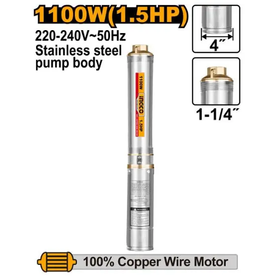 INGCO-DWP11001-1.5HP-1100W-1-14مضخة-مياه-ابار-غاطسة-ستانلس-Deep-well-pump.webp INGCO DWP11001 1.5HP 1100W 1-1/4″مضخة مياه ابار غاطسة ستانلس Deep well pump - Image 1