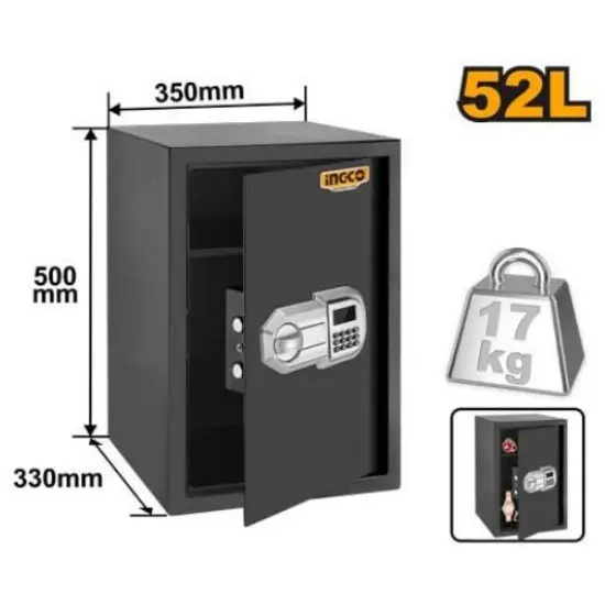 INGCO-ESF5002-52L500x350x330mm-خزنة-حديد-ديجيتال-Digital-Electronic-safe.webp INGCO ESF5002 52L(500x350x330)mm خزنة حديد ديجيتال Digital Electronic safe - Image 1