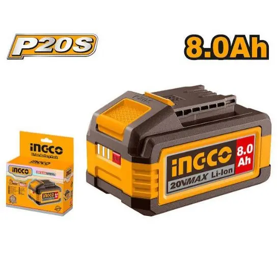 INGCO-FBLI2128-20V-8.0Ah-بطارية-ليثيوم-فدار-Lithium-Ion-Battery.webp INGCO FBLI2128 20V 8.0Ah بطارية ليثيوم فدار Lithium-Ion Battery - Image 1