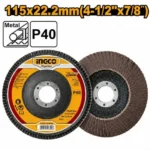 INGCO FD11540 115mmx22mm P40 ديسك حف مدرج احمر FLAP DISC