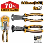 INGCO HCECP58206 8.5″ 70% كماشة موفّرة للجهد COMPOUND ACTION END CUTTING PLIERS
