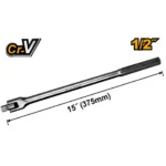 INGCO HFXH012151 37.5 cm 1/2″ مسكة طويلة بمخلع Square Drive Flexible Handle