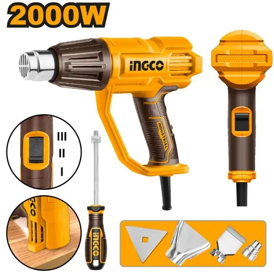 INGCO-HG200078-2000W-سشوار-حراري-3-سرعات-مع-اكسسوار-Heat-Gun.webp INGCO HG200078 2000W سشوار حراري 3 سرعات مع اكسسوار Heat Gun - Image 1