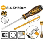 INGCO HGTSL6150 S2(SL6.5×150)mm – مفك ضرب صناعي شق GO THRU SCREWDRIVER (-)