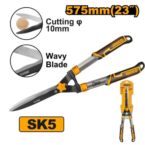 INGCO-HHS6301-557mm-22-مقص-تشحيل-شجر-طويل-شفرات-متموجة-Hedge-Shear-Grass-Cutter-Blade-Scissors-Trimmer.webp INGCO HHS6301 557mm 22″ مقص تشحيل شجر طويل شفرات متموجة Hedge Shear Grass Cutter (Blade) Scissors Trimmer - Image 1
