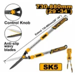 INGCO HHS6306 890mm 35″ مقص شحالة طويل المنيوم تلسكوبيك راس قصير Telescopic Hedge Shear Grass Cutter (Blade) Scissors Trimmer