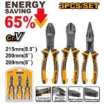 INGCO HKCPS5831 3PCS ENERGY SAVING 65% طقم بانسات وقطاعة بولاد صناعي compound action pliers set