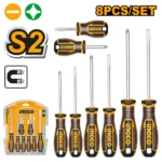 INGCO HKSDS0828 8Pcs طقم مفكات مسكة كوتشوك صناعي Screwdriver Set