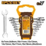 INGCO HKSPA2088 (8)PCS 6-22MM طقم شق شق صناعي Double Open End Spanner Set