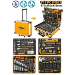 INGCO HKTHP21471 147Pcs طقم عدة شنطة المنيوم صناعية Handtools Set Aluminum box