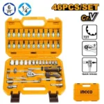 INGCO HKTS14462 46Pcs (1/4″) طقم طربوش طقطاق علبة بلاستك Socket Set