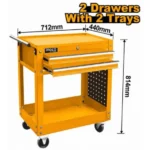 INGCO HPTCT021 (712X440X694)MM طاولة عدة بدواليب بجارورين ورفين Tool Cart 2 Drawer with 2 Trays