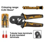 INGCO HRCPG05210 0.25-10MM² 6″ بانسة تكبيس كوسات صناعية Ratchet Crimping Plier