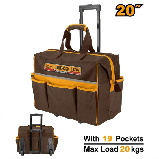 INGCO-HRRTB2015-20-20KG-19-POCKET-شنطة-عدة-قماش-بدواليب-مسكة-تلسكوبيك-Industrial-Rolling-Rigid-Tool-Bag.webp INGCO HRRTB2015 20″ 20KG 19 POCKET شنطة عدة قماش بدواليب مسكة تلسكوبيك Industrial Rolling Rigid Tool Bag - Image 1