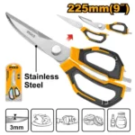 INGCO HSCRS822251 9″ 225mm مقص ستانلس ستيل متعدد الاستخدام Kitchen Scissors Multi Function Scissors