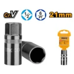 INGCO HSPS12211 1/2″ 21 mm Material:50BV30 طربوش بوجي Spark plug socket