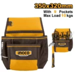 INGCO HTBP010128 9Pcs L35*W32cm جعبة خصر للعدة Tool pouch