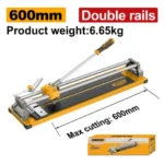 INGCO HTC06001 600 mm قاطع بلاط صناعي بسكة مزدوجة Tile cutter