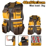 INGCO HTVT09028 17Pockets L48xW60xH3cm جيليه للعدة Tool Vest | Safety Vest