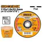 INGCO MCD1011550 50PCS 115×1.0mm ديسك قص ستانلس رفيع Abrasive Metal Cutting Disc Set