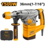INGCO RH15008 1500W 36MM ANTI-VIB SDS PLUS كومبرسور برم وتكسير Industrial Heavy Duty Rotary Hammer Drill