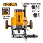 INGCO RT22008 2200W (1/4″,1/2″)-(6,8,12)mm راوتر خشب Industrial Electric Router