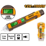 INGCO VD210003 12 V * 600 V مفك تاست الكترون خارجي AC Voltage Detector Digital Tester Pencil