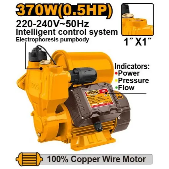 INGCO-VPZ3708-0.5HP-370W-1-مضخة-ضغط-مياه-تلقائي-self-priming-water-pump.webp INGCO VPZ3708 0.5HP 370W 1″ مضخة ضغط مياه تلقائي self-priming water pump - Image 1