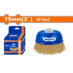 WADFOW WCE1401 75 mm 3″ فرشاية فنجان شعر نحاس Wire cup brush