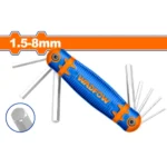 WADFOW WHK1281 8 Pcs (2-8mm) CR-V طقم مسدس سكين Portable Pocket Hex Key