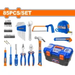 WADFOW WHS3B85 16″ 85 Pcs طقم عدة مع شنطة بلاستك Household Tool Set Hand Tools